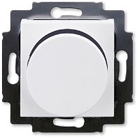 Светорегулятор поворотно-нажимной без рамки ABB EPJ Levit 60-600Вт белый/дымчатый черный картинка